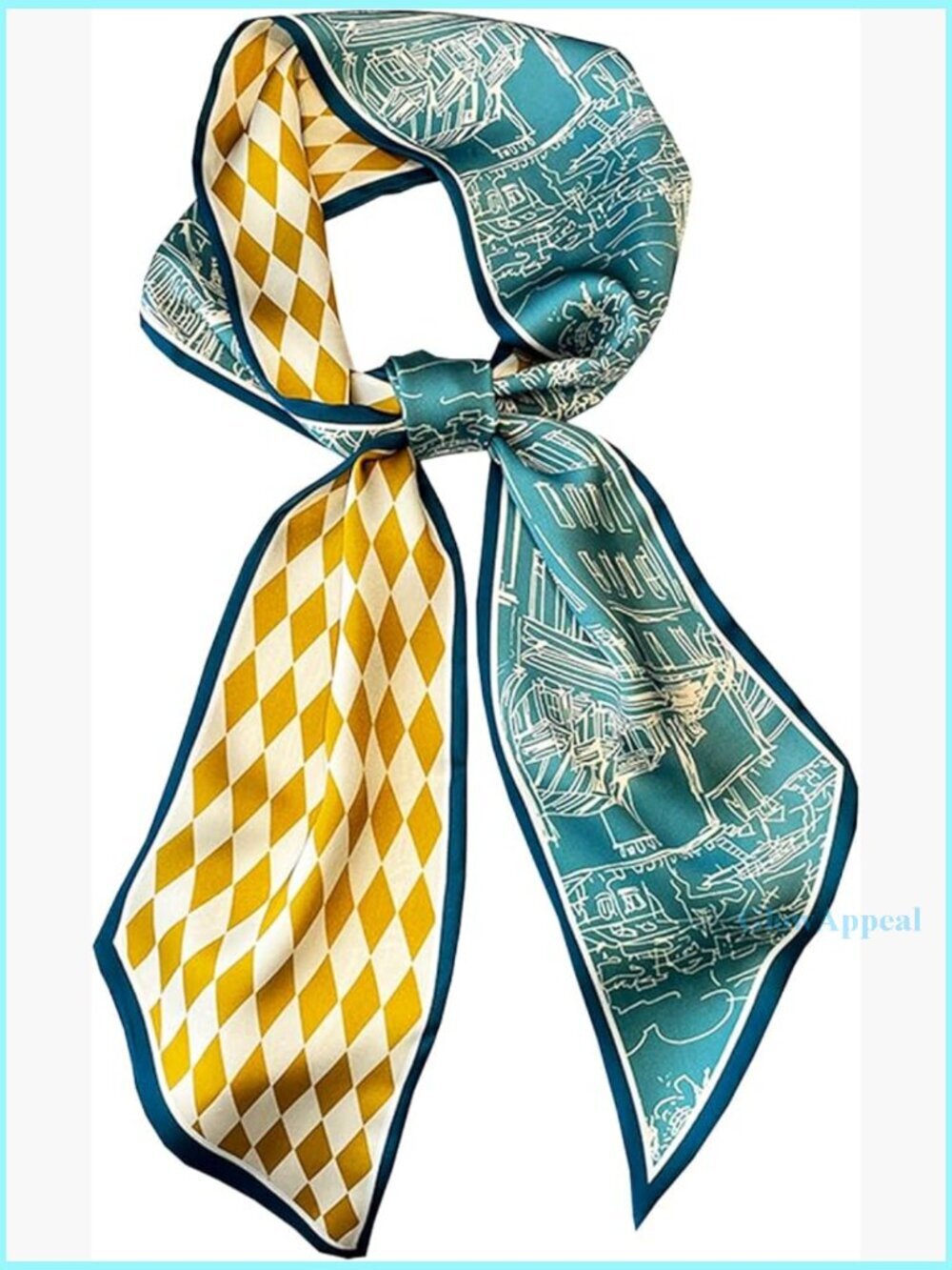 Long Skinny Scarf 59x5.9 Inch Polyester Satin Fashion Accessory Multi-Use